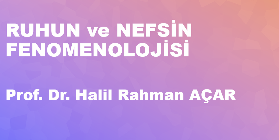 RUHUN ve NEFSİN FENOMENOLOJİSİ 