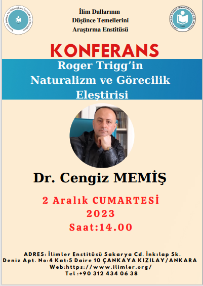 Roger Trigg'in Naturalizm ve Görecilik Eleştirisi -Dr. Cengiz MEMİŞ