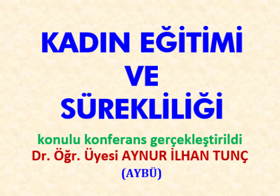 KADIN EĞİTİMİ VE SÜREKLİLİĞİ