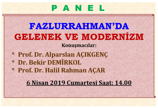 FAZLURRAHMAN'DA GELENEK VE MODERNİZM