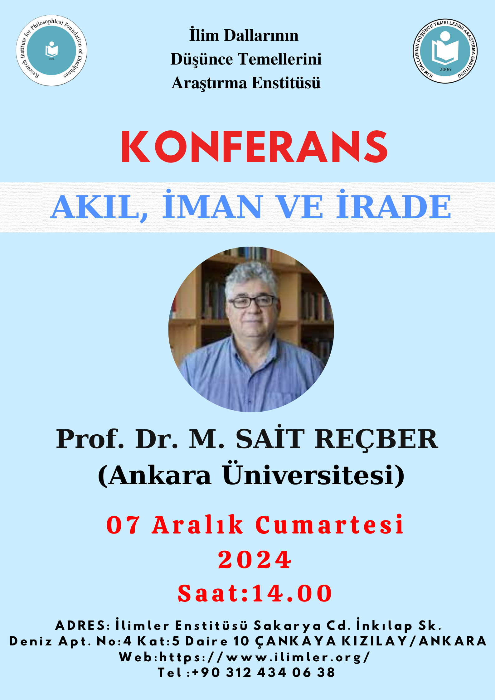  AKIL, İMAN VE İRADE -Prof. Dr. M. Sait REÇBER-
