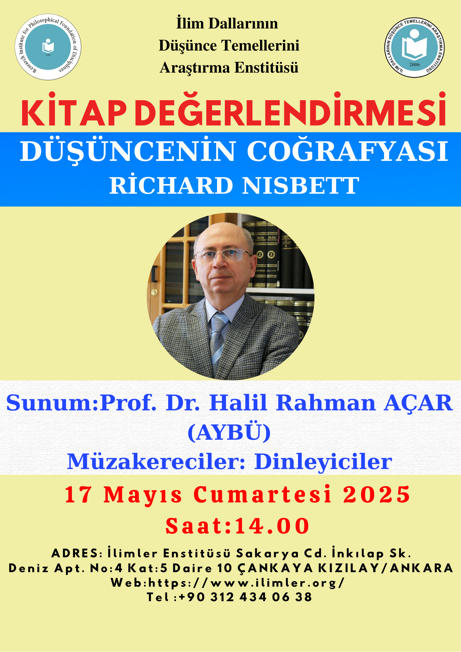  DÜŞÜNCENİN COĞRAFYASI -Prof. Dr. Halil Rahman AÇAR-