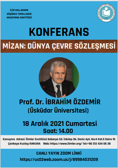 Mizan Dünya Çevre Sözleşmesi Prof. Dr. İbrahim Özdemir -18.12.2021-