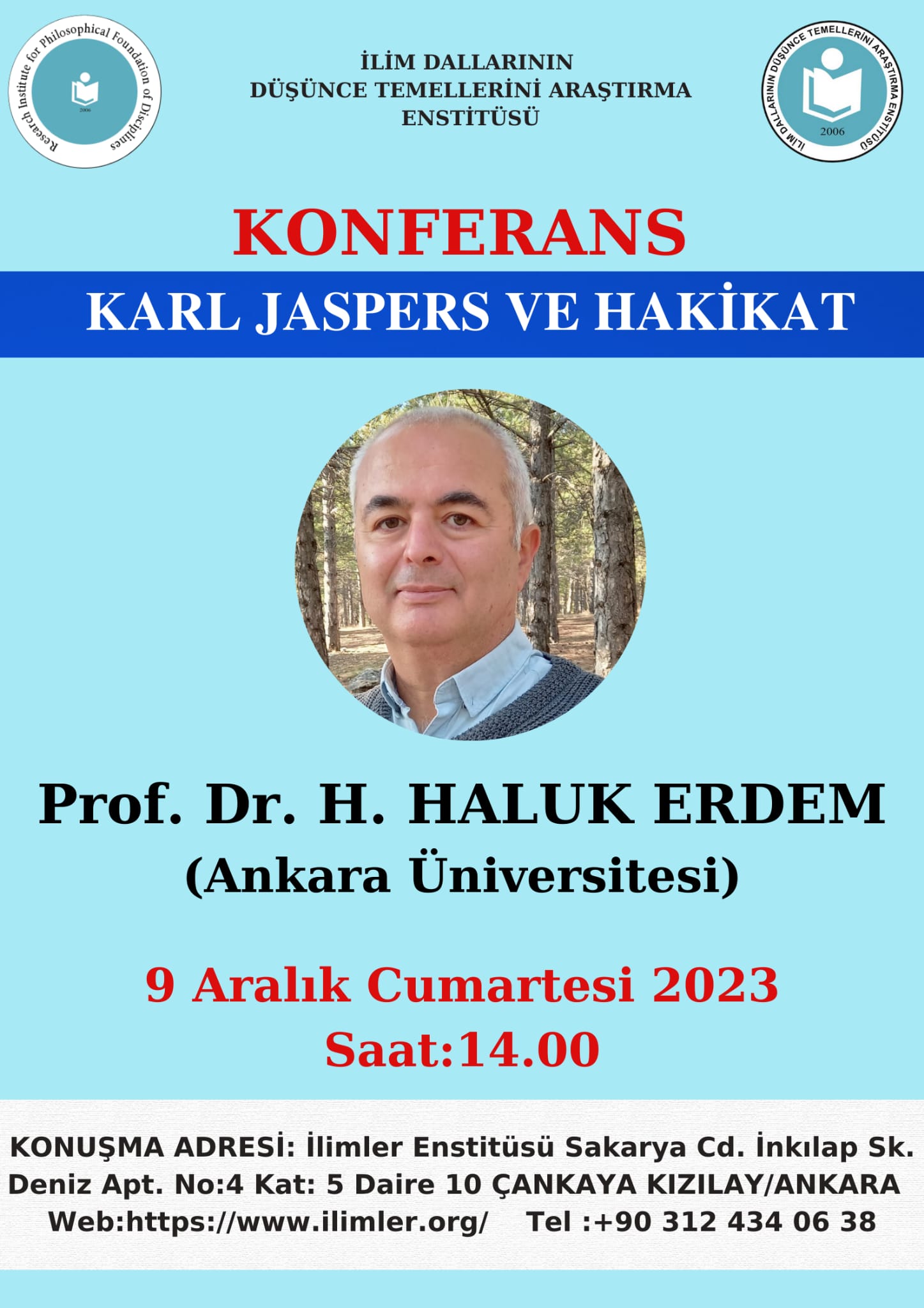 Karl Jaspers ve Hakikat -Prof. Dr. H HALUK ERDEM- 9.12.2023